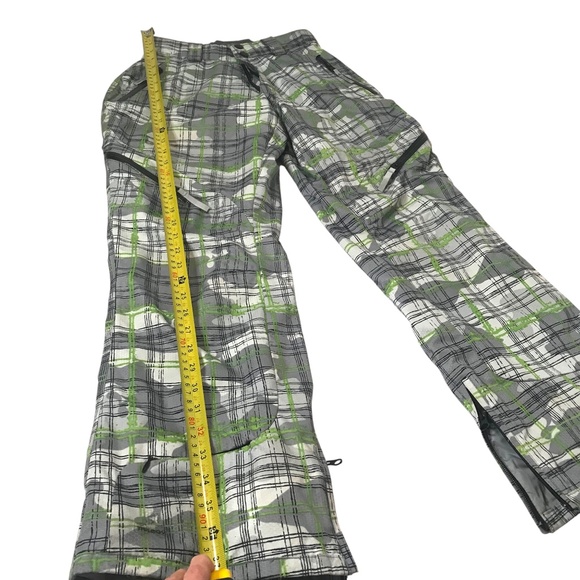 Trilogy Women's Gray Green Plaid Snow Pants / Insulated Ski/Snowboard Pants XXS - Picture 8 of 16